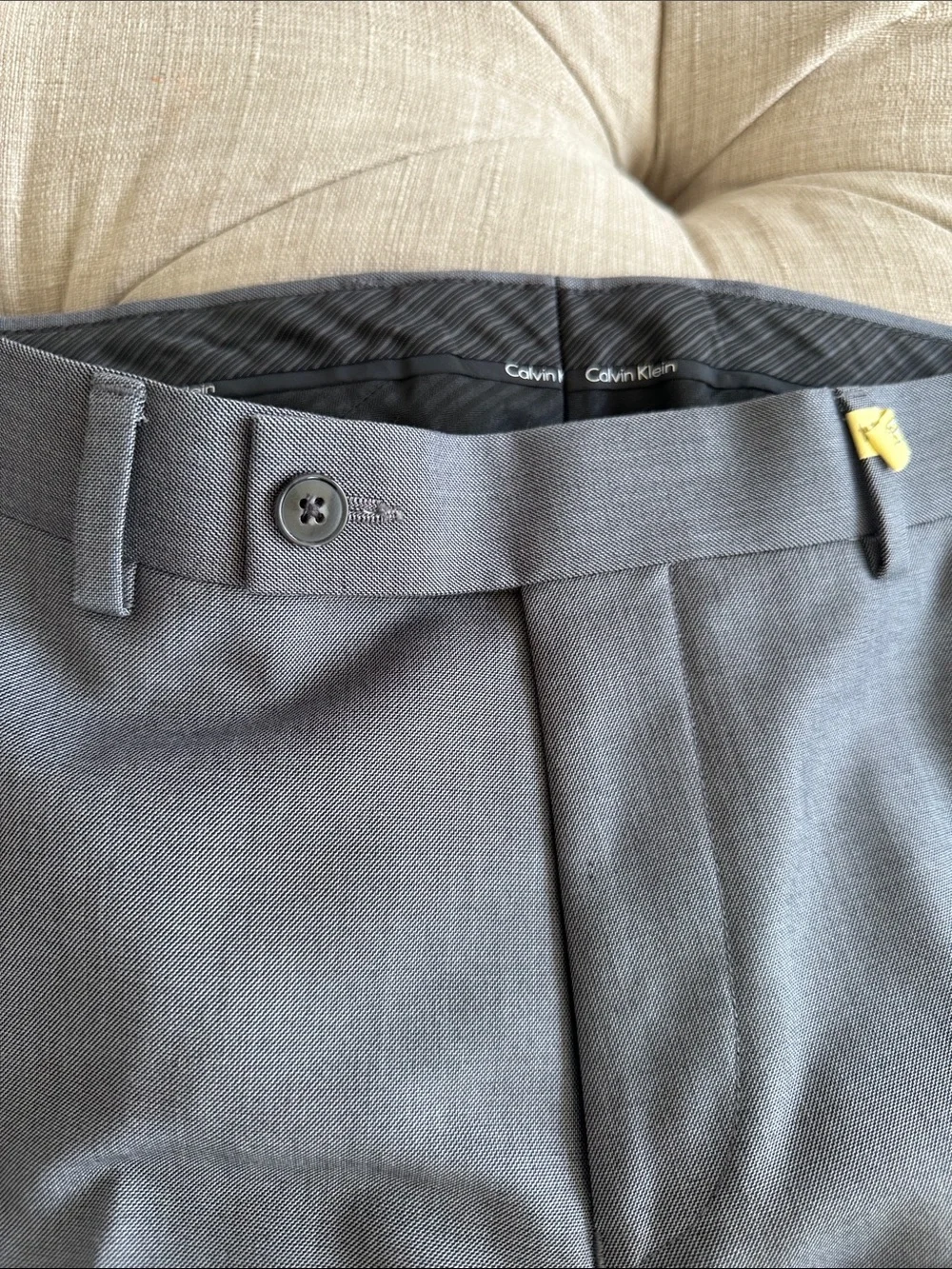 Calvin Klein Gray Men's Dress Pants - Straight Leg
